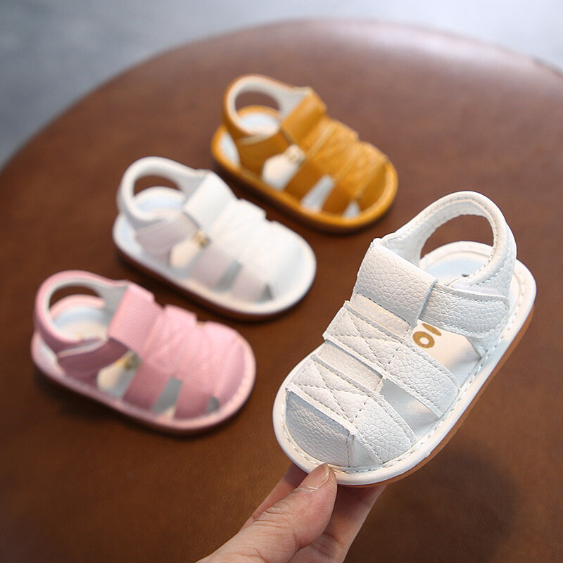 Sandalias de piel sintética para bebé, zapatos transpirables de repuesto para caminar, correr, niños y niñas, 1 par