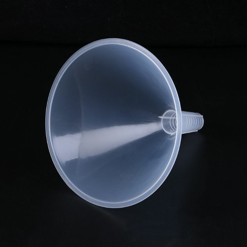 652F 150mm Plastic White Transparent Funnel For Garage / Car Liquids / Laboratory / K