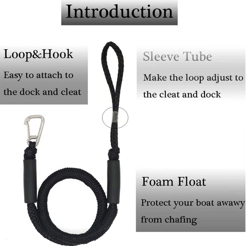 Schock-Bungee-Seile, elastische Seile für Outdoor-Überleben, Camping, Wandern, Marine, Boot, Ski, Ponton, Kanu, Basteln,