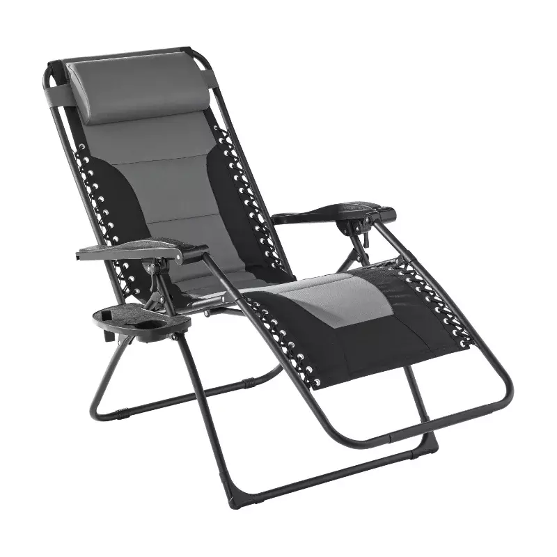 Mainstays Outdoors  Gravity Chair Bungee Sling Lounger, Gray and Black  Garden Bench  Garden Furniture