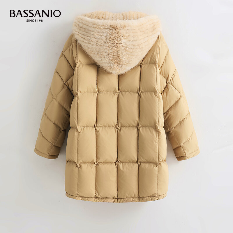 女性のための毛皮の襟付きの織りコート,冬のコート,暖かいアウター,白