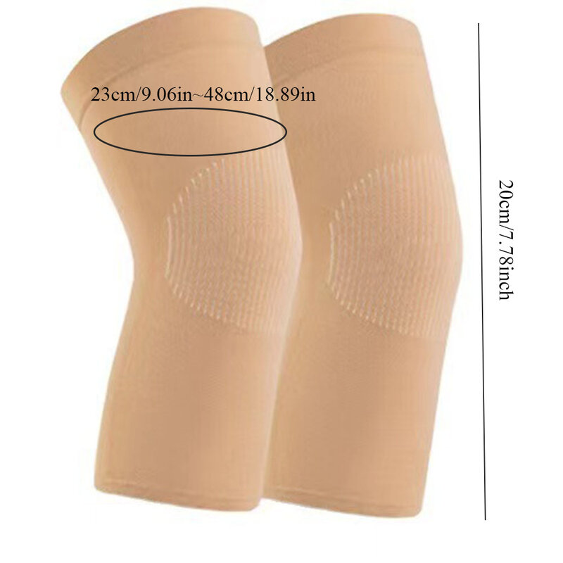 Bantalan lutut elastis untuk pria wanita, 1 pasang pelindung lutut untuk menari Yoga lari bersepeda lutut hangat musim panas