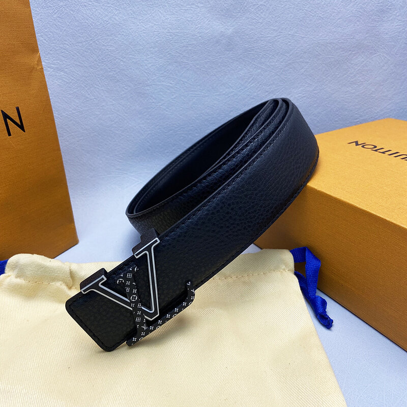 حزام جلد مع مشبك أسود رفيع للرجال والنساء ، أحزمة خصر عصرية ، A47