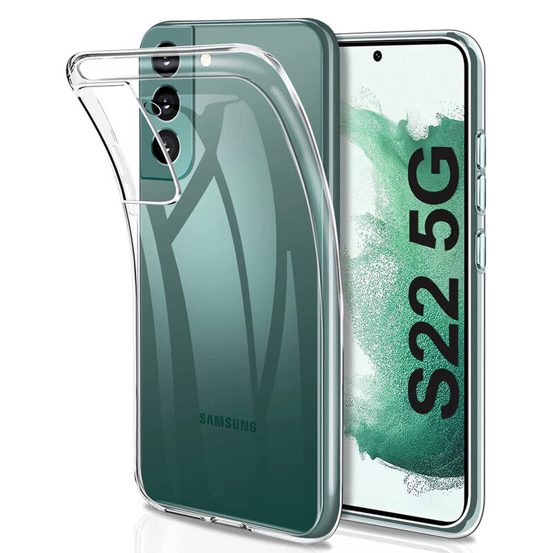 Casing Lembut Ultra Tipis untuk Samsung Galaxy S23 S22 S21 S20 Note 20 Ultra 10 S10 S9 Plus 9 8 Casing Penutup Belakang Silikon Bening