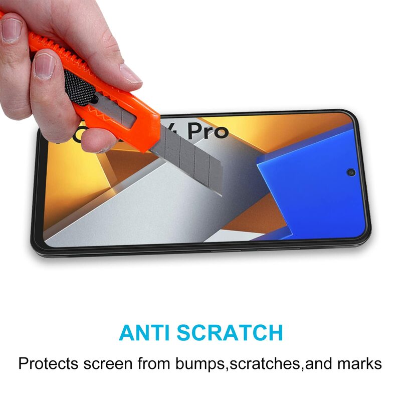 Protetor de tela para Xiaomi POCO M4 Pro, 4G Vidro Temperado, Caso Transparente Claro, Amigável, Frete Rápido Grátis, 9H HD