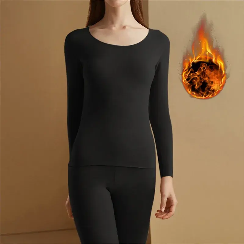 Underwear Women Pieces Lingerie 2 Clothing Seamless Layer Set Thermal Women's Double Winter Thick Thermal Warm 2022 Clothes