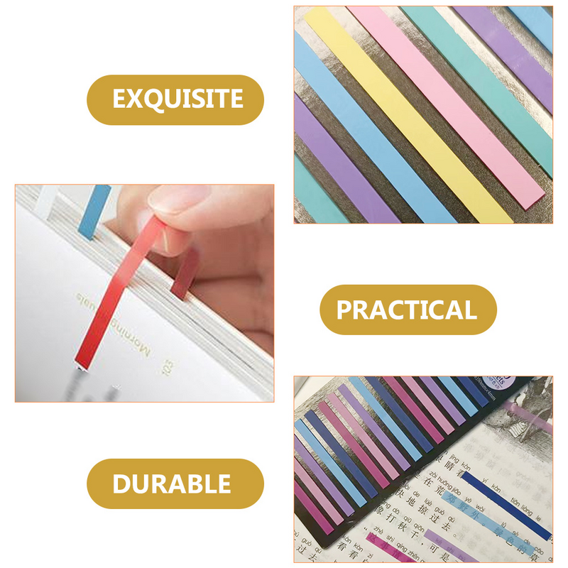Marker linguette colorate pennarelli per libri linguette per Notebook striscia di lettura linguette adesive colorate per la lettura dell'ufficio degli studenti al coperto