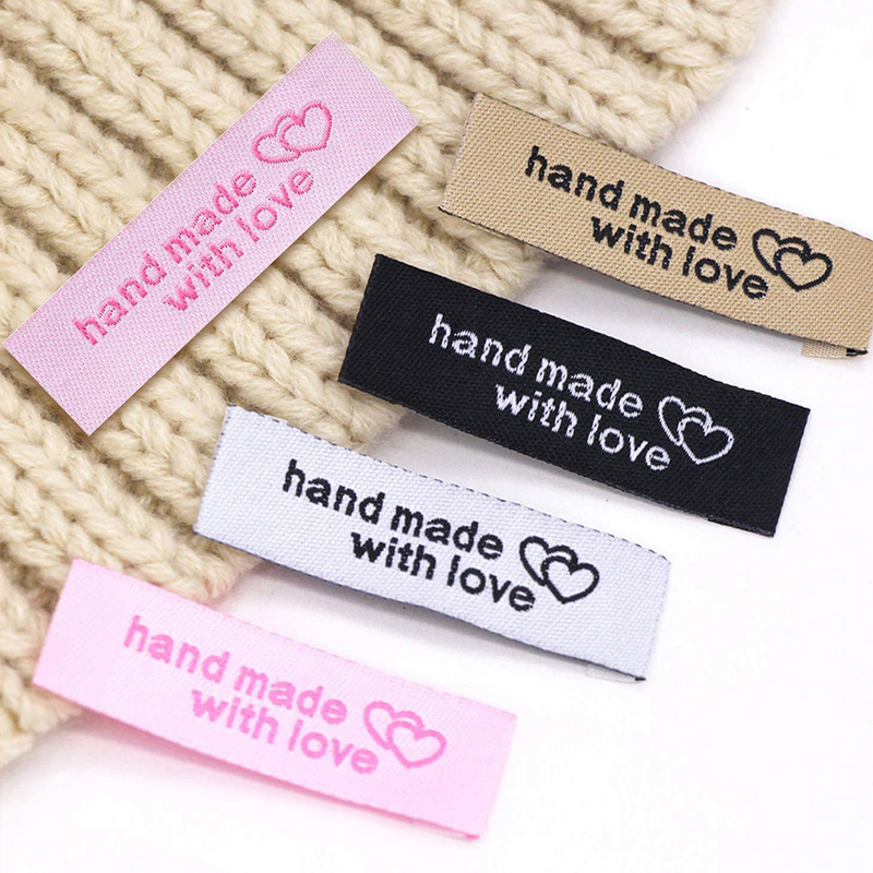 80 Pcs Clothes Tag Clothing Label Handmade Polyester Collar Labels Apparel