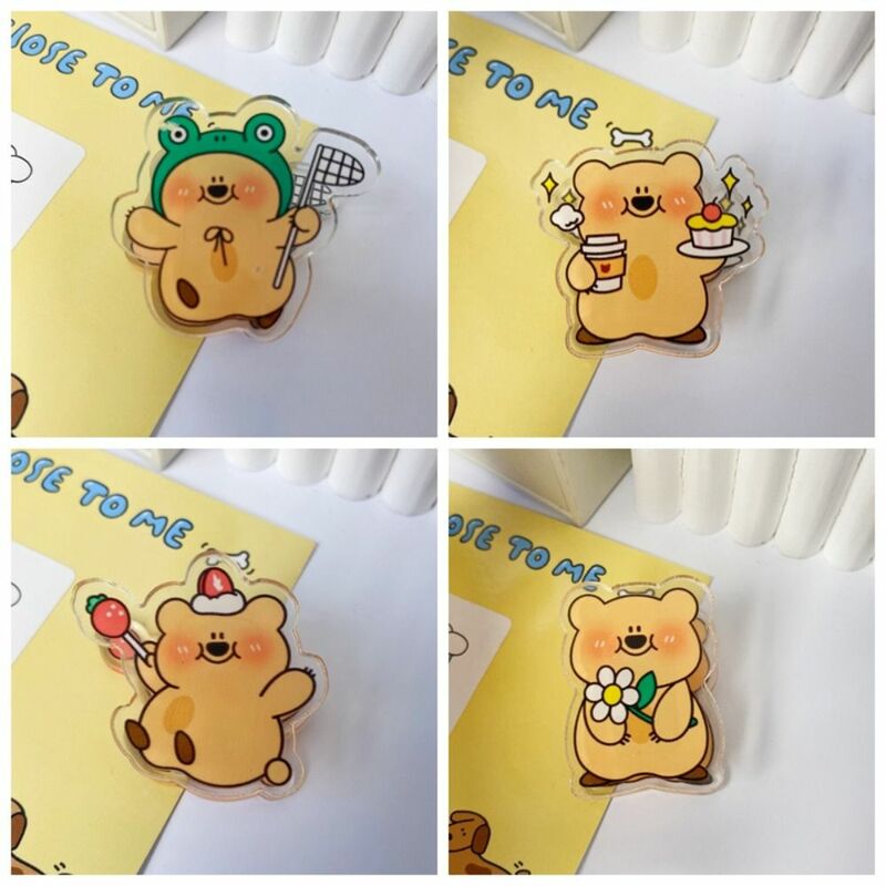 Cartoon Bear Double sided Cartoon Glossy Oil Relief Seal Clip Cartoon Cute Mixed Wholesale Pp Note Clip