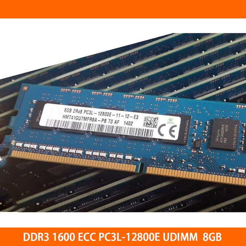 Memória de servidor UDIMM de alta qualidade, 8GB, 8G, DDR3, 1600 ECC, PC3L-12800E, 1pc, transporte rápido