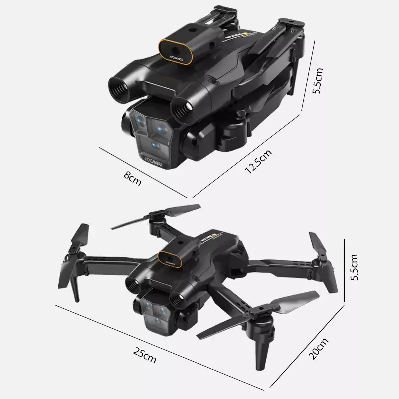 New M4 RC Drone 4K Professinal With Wide Angle Triple HD Camera Foldable RC Helicopter WIFI FPV Height Hold Apron Sell