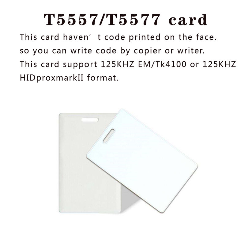 10 Pçs/lote Espessura T5577 Cópia Duplicador 125khz RFID Cartão de Proximidade Regravável Gravável Copiable Clone Duplicate Controle de Acesso