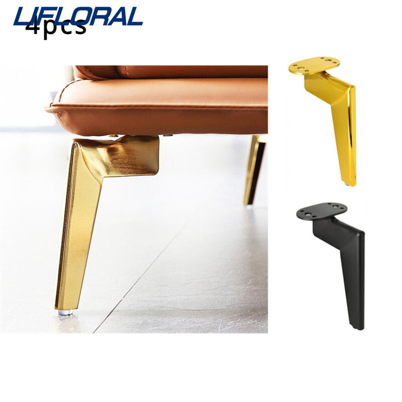 4pcs 12cm Light Luxury Modern Sickle Foot Shaped Cabinet Legs Sofa Bed Coffee Table Metal Support Foot Hardware Accessories