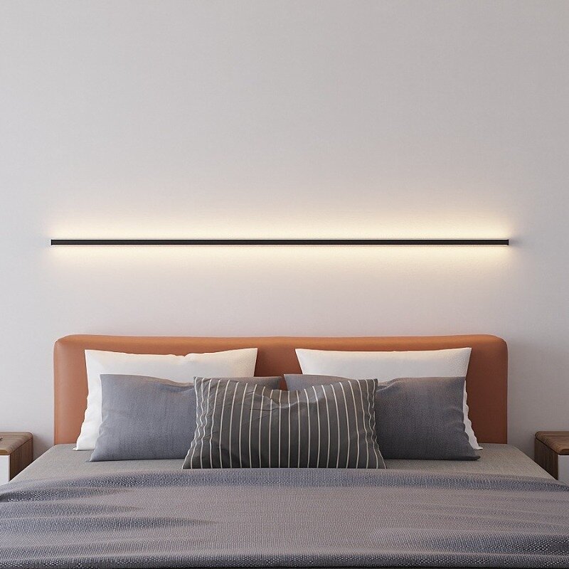 Długa taśma kinkiet nowoczesny minimalistyczny salon sypialnia nocna balkon korytarz prostota w stylu nordyckim osobowości twórczej oświetlenie naścienne LED