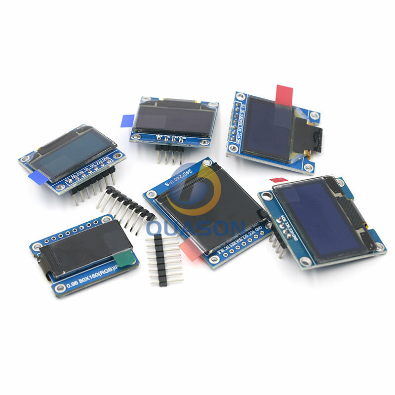 Ecran TFT en couleur, lecteur IC, module LCD de 0.96, 1.3, 1.44, 1.8 pouces, IPS, 7P, SPI, HD, 65 K, composant ST7735/ST7789, 80x160 ou 240x240 (pas OLED)