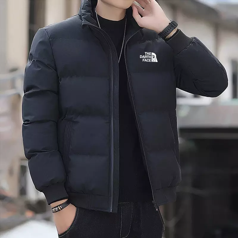 Jaqueta de algodão quente grossa masculina, roupa de rua esportiva casual, roupa exterior, inverno