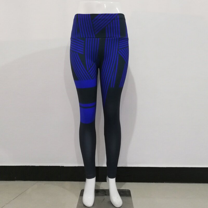 Популярные Тканые спортивные Леггинсы для фитнеса с высокой талией и цифровым принтом, штаны для йоги