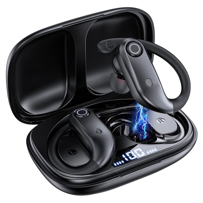 Bluetooth Kopfhörer Wahre Drahtlose Ohrhörer mit Wireless Charging Stereo Sound Kopfhörer Gebaut-in Mic Headsets für Sport Lauf