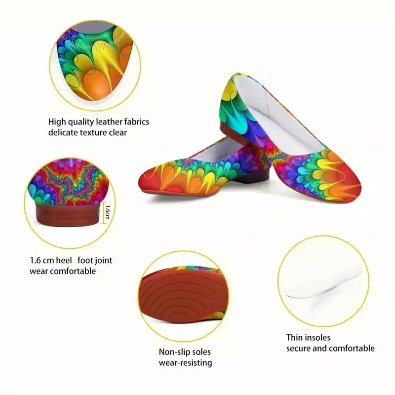 รองเท้าส้นแบนหนัง PU นิ่มออกแบบได้ตามต้องการรองเท้า Sablon Bunga สีทองหรูหรารองเท้าสตรีสไตล์บาร็อคเสือดาวรองเท้าโลฟเฟอร์