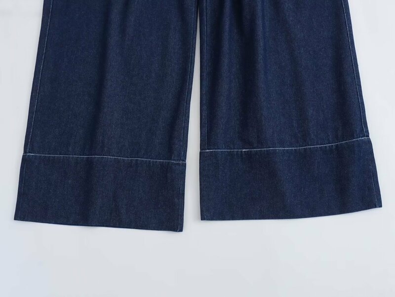 Jeans perna larga com cordão para as mulheres, estilo retro, cintura elástica, lazer, nova moda, 2019