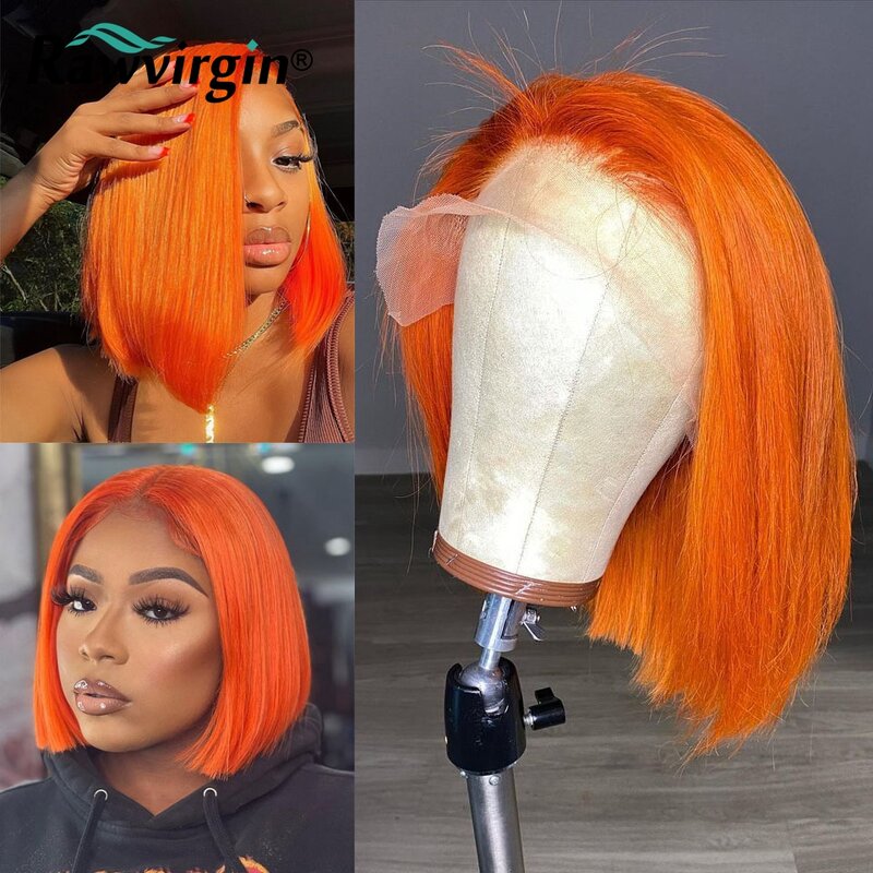13x4 Lace Fornt Human Hair Wig for Women Short Bob Glueless Wig Human Hair Ready to Wear Pre Plucked 150% Density Lace Wig