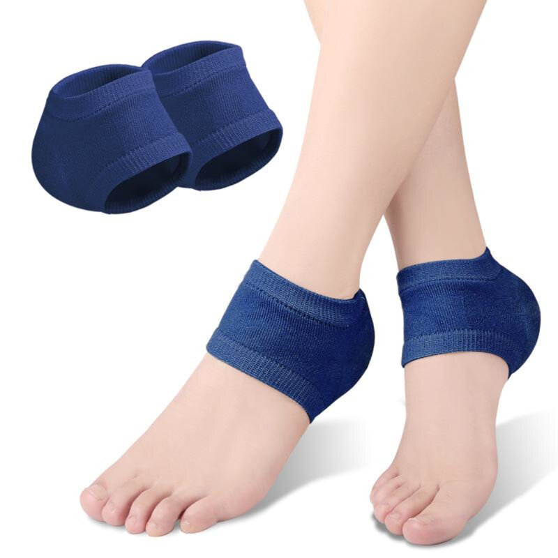1~4PCS Gel Silicone Heel Protector Sleeve Heel Pads Heel Cups Plantar Fasciitis Support Feet Care Skin Repair Cushion Half-yard