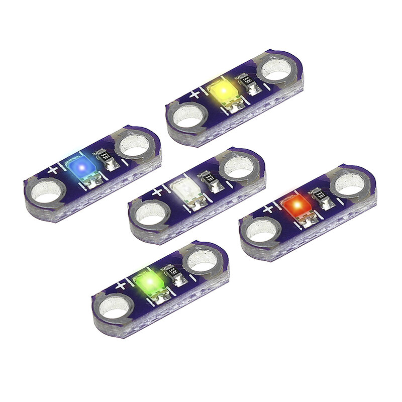5Pcs 3V-5V 40MA Mini Lilypad Led Smd Led Apparatuur Voor Arduino Licht Module Blauw/rood/Geel/Groen/Wit Board