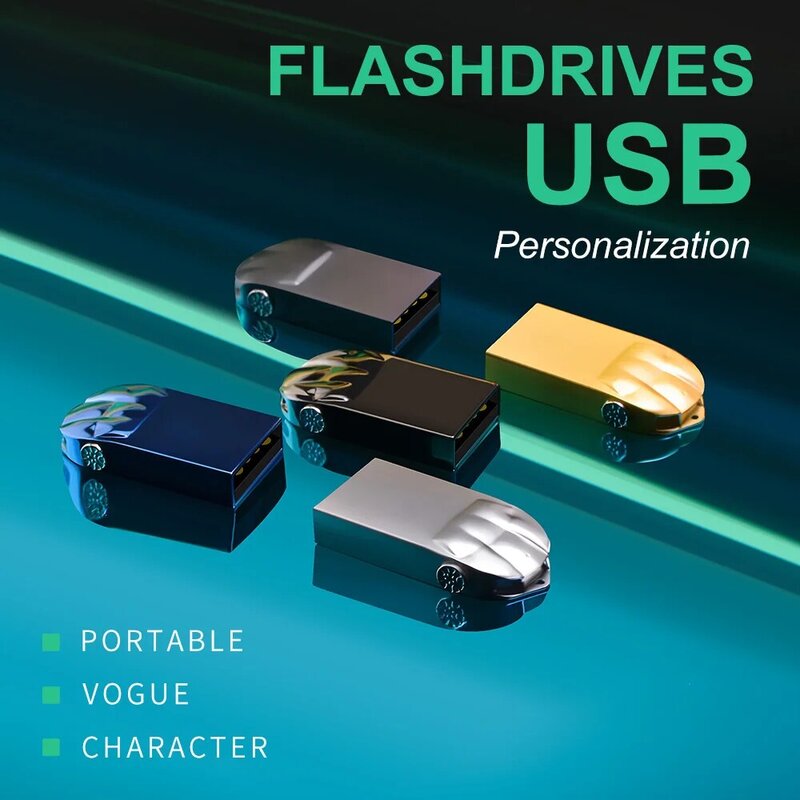 Pendisk-unidad USB de 64GB para coche, pendrive de Color de 32G, regalo creativo para niños, Mini unidad Flash de 16G, disco U impermeable de 128G