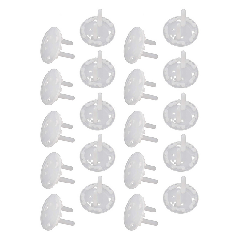 20 Pcs Baby Proof Outlet Covers European Style Plastic Wall Outlets Abs Proofing Plug Socket Protector Child