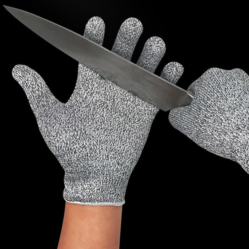 Grade 5 Anti-Snijbestendige Handschoenen Grijs Zwart Anti-Cut Veiligheid Werk Beschermende Handschoenen Snijbestendige Handschoenen