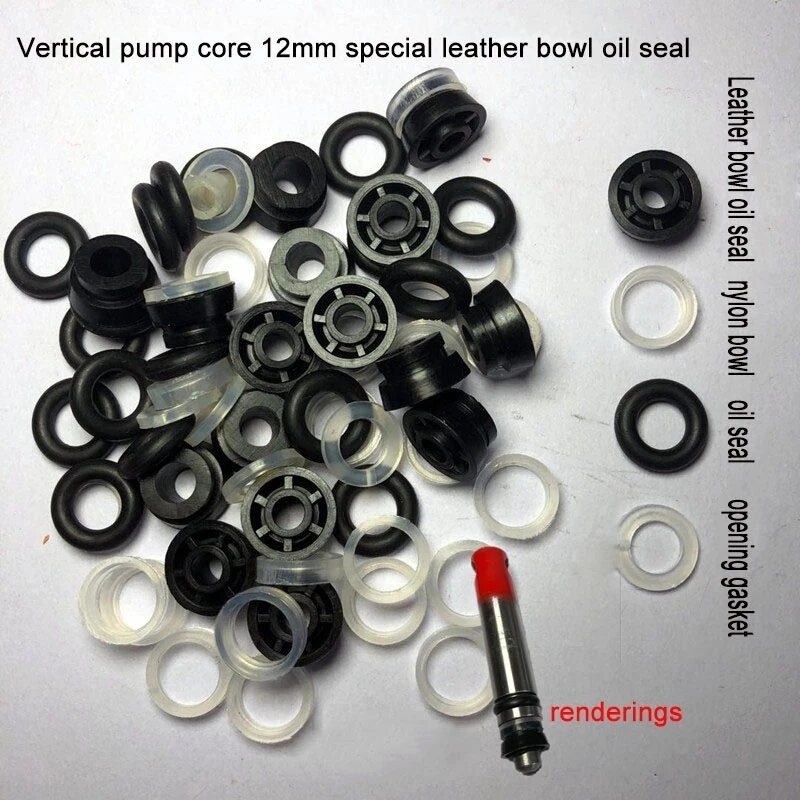 Car Repair Tool Accessories 5 Sets Vertical Jack Pump Core Oil Seal Gasket Old-fashioned Leather Bowl 12mm