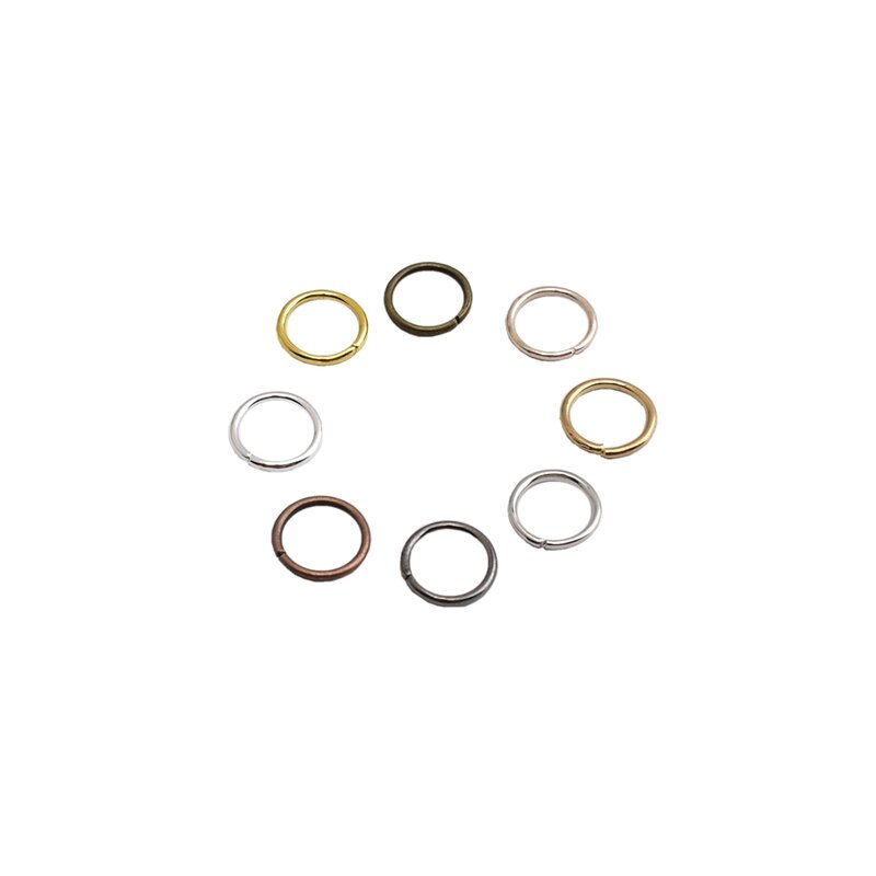 Lote de anillos abiertos de bucle único, conectores para fabricación de joyas, accesorios hechos a mano, 3-8mm, 100-200 unidades
