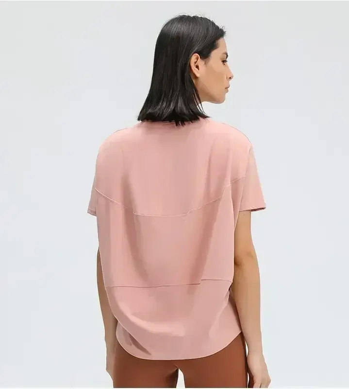 Женская свободная рубашка-топ с коротким рукавом