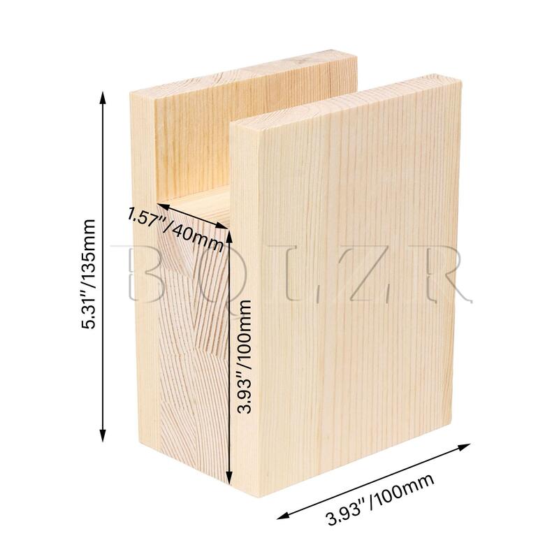 BQLZR 4pcs Card Slot Semi-Closed Wood Riser Lifter Feet for Furniture 10x10x4cm