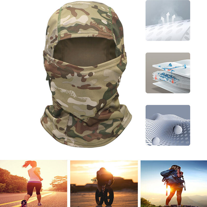 Tactical Camouflage Balaclava Full Face Mask Ski Bike Cycling Army Hunting Head Cover Scarf Multicam Military Airsoft Cap Men
