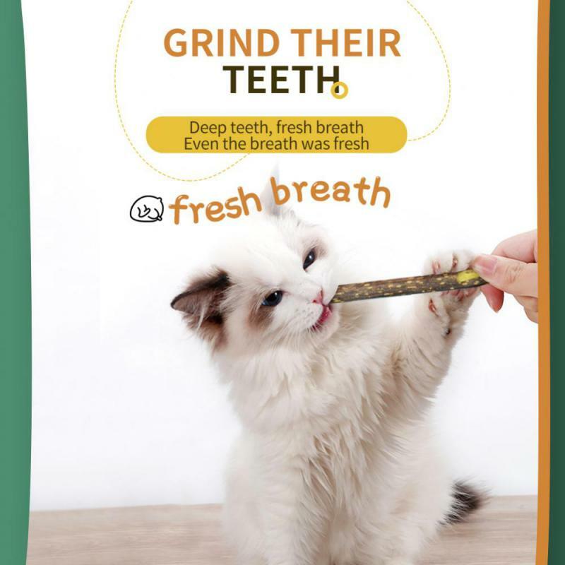 100 buah/lot Matatabi alami kucing peliharaan makanan ringan tongkat pembersih gigi Catnip mainan kucing Actinidia Silvervine mainan hewan peliharaan untuk kucing