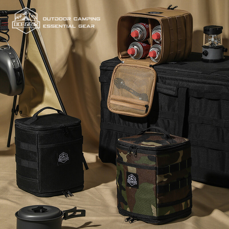 야외 캠핑 접이식 대용량 그라운드 네일 도구 가방, 여행 보관 가방, 가스통 휴대용 피크닉 조리기구 키트 케이스