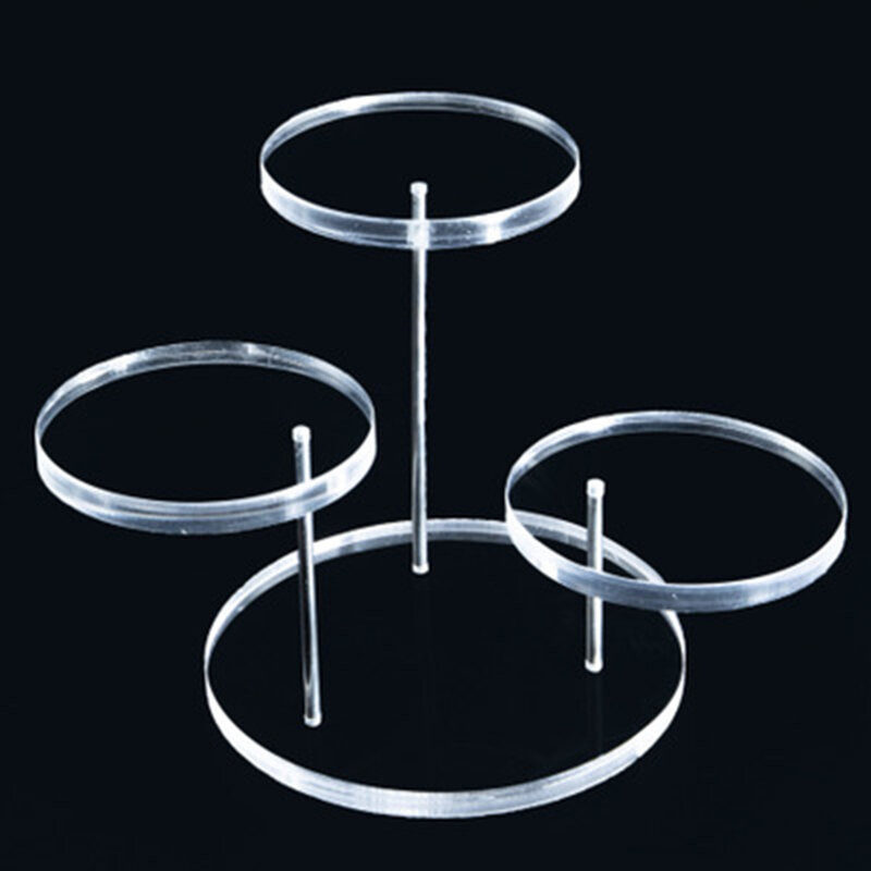 3 Tray Fashion Multi-layer Acrylic Jewelry Ring Display Stand Pendant Show Rack Kitchen Dining Bar Accessories