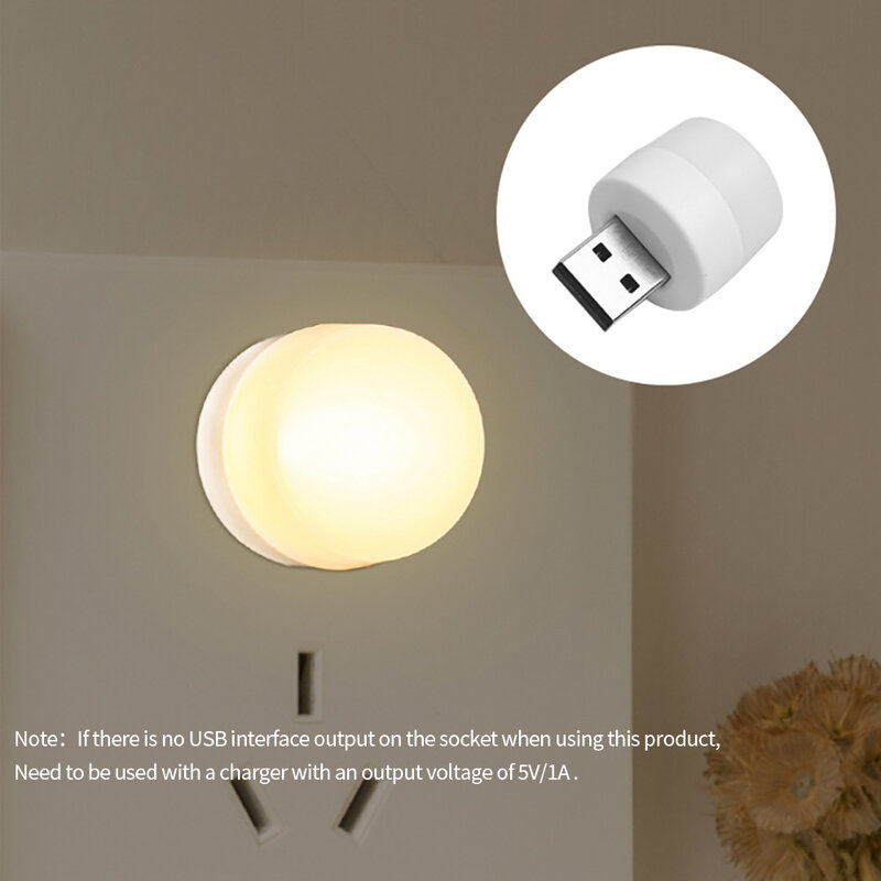 Wielokolorowa wtyczka USB mała lampka nocna lampy LED 5V 1W kolorowy oświetlenie otoczenia komputer zasilanie mobilne ładowania mała lampa LED