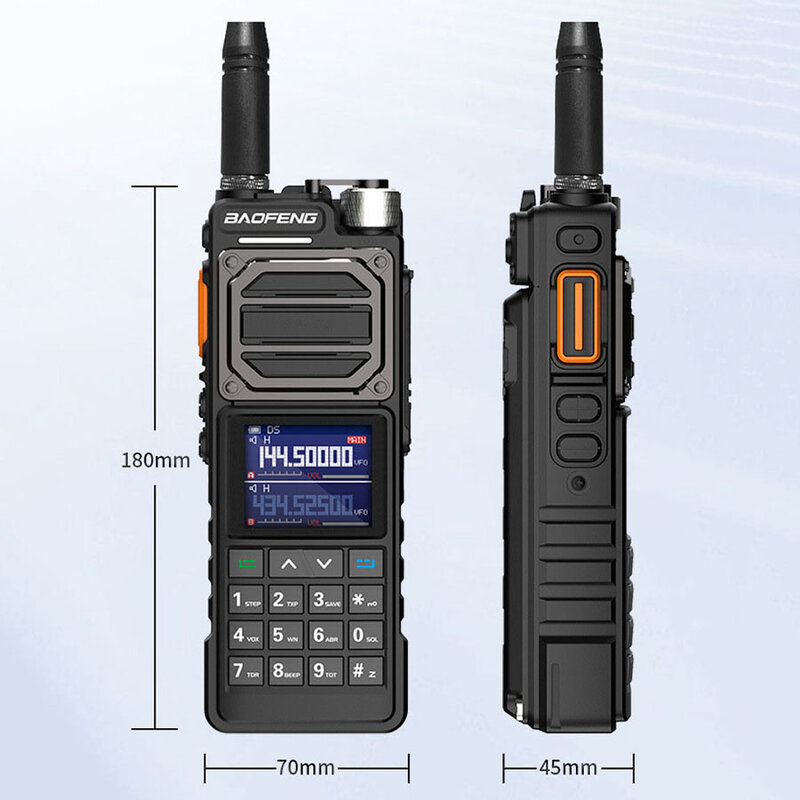 UV-25 BAOFENG Walkie Talkie portabel UV-25L Real 10W, tri-band 50KM radio dua arah BF-UV25/25L pengisian TYPE-C baterai pembesar