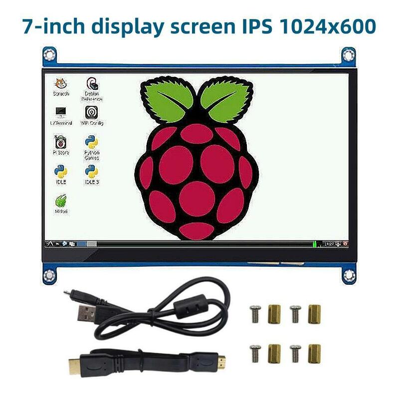 Màn Hình LCD 7 Inch Màn Hình HDMI-Tương Thích Màn Hình Cảm Ứng 1024X600 Độ Phân Giải Màn Hình Cảm Ứng Điện Dung Hệ Thống Hỗ Trợ Cho Quả Mâm Xôi pi