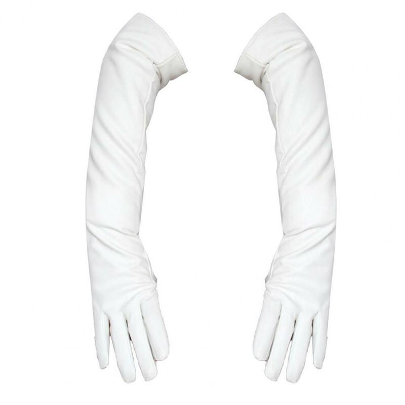 Voll finger handschuhe wind dichte Kleider handschuhe Kunstleder Langarm handschuhe Kostüm handschuhe für Dating-Geschenke