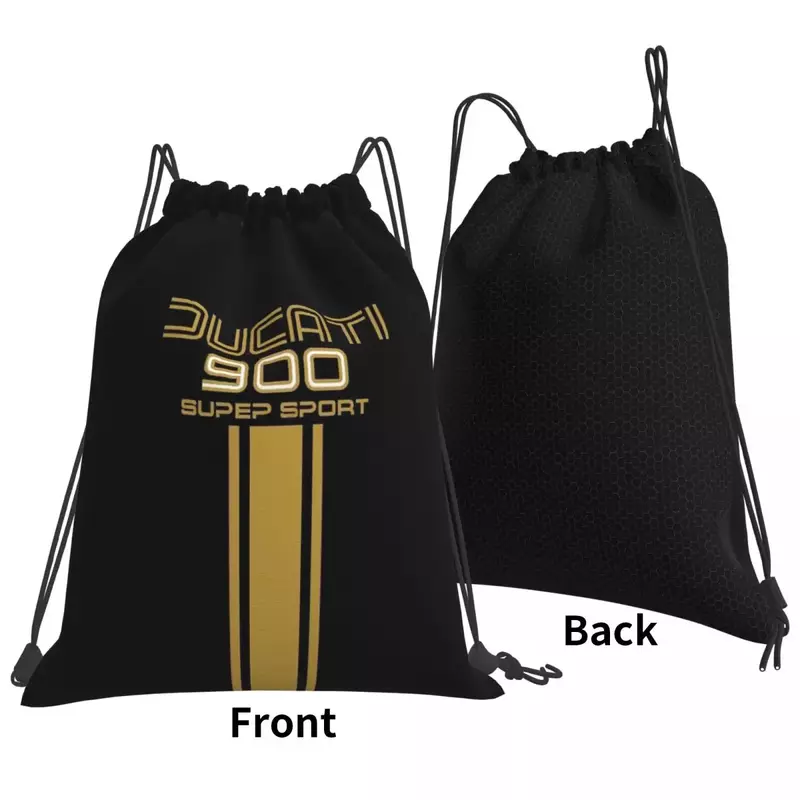 Ducati 900 Super Sport Backpacks Portable Drawstring Bags Drawstring Bundle Pocket Sports Bag Book Bags For Travel Students