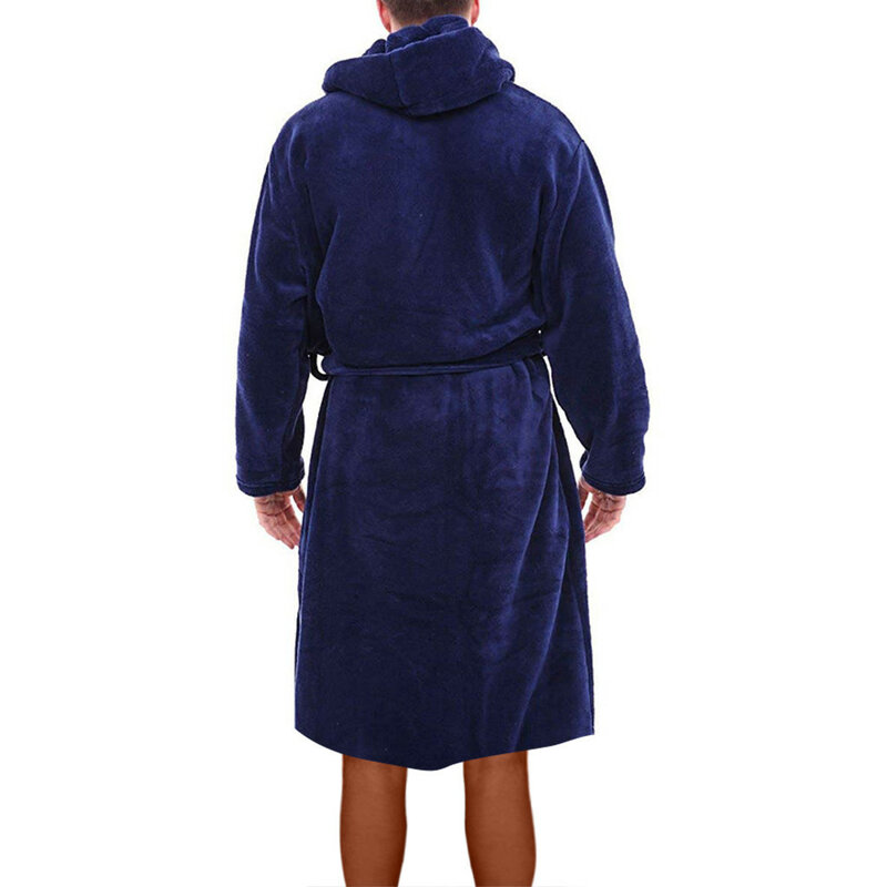 Autunno inverno addensare Robe uomo Kimono accappatoio abito camicia da notte flanella calda indumenti da notte maschili Lingerie intima Plus Size Homewear