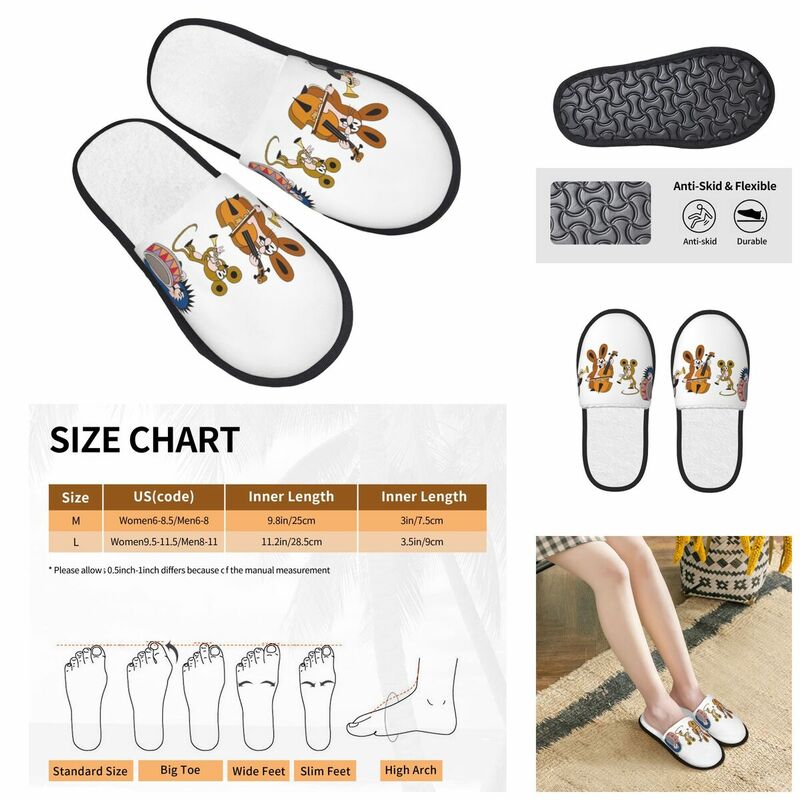 Krtek Little Maulwurf Men Women Furry slippers,Warm Color printing special Home slippers,Neutral slippers pantoufle homme