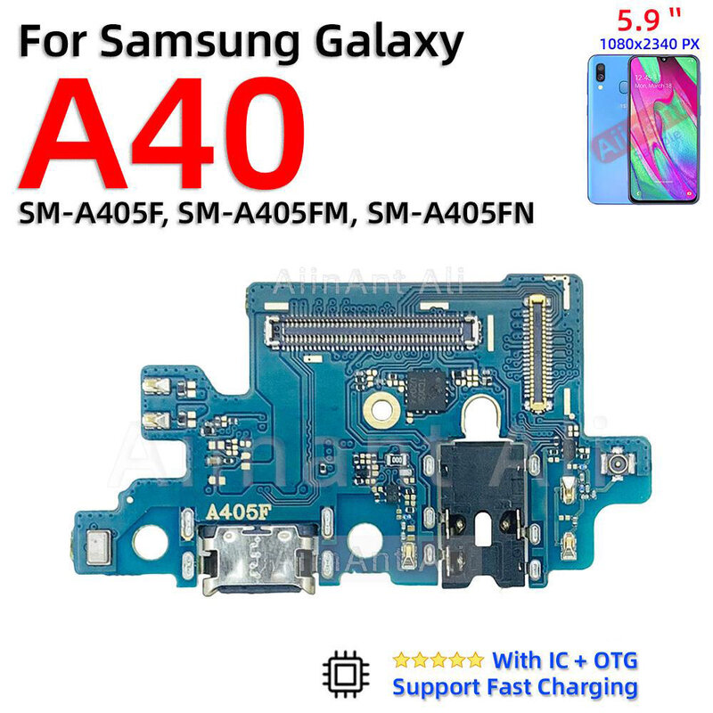 Cavo flessibile del caricatore del Dock di ricarica rapida USB AiinAnt per Samsung Galaxy A30 A30s A31 A32 A32 A33 A34 A40 A40s A41 A42 4G 5G parti