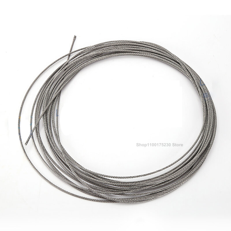 Проволочная веревка из нержавеющей стали диаметром 0,3-4,0 мм 304, мягкий кабель, рыболовная Веревка для белья, подъемная нержавеющая леска, структура 7x7