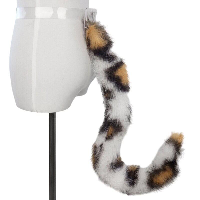 Faux Furs Foxes Tail Animal Tail Cat Leopard Tail Japanese Anime-Halloween Cosplay Party Costume Accessories Adult Teen