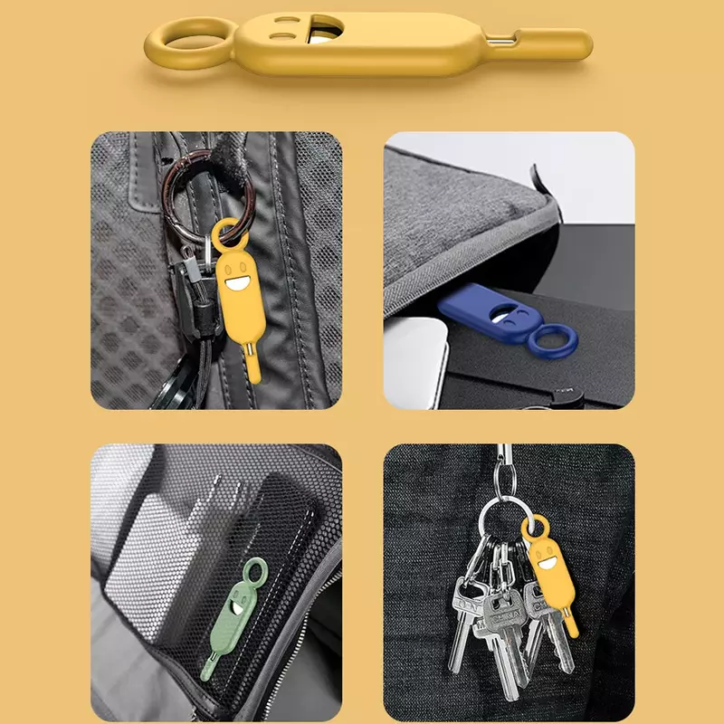 Sim Card Removal Needle Pin, Keychain Split Rings, Anti-lost Phone, Card Storage Case, Ejecter Tool, Agulhas, Novo, 1Pc, 5 Pcs