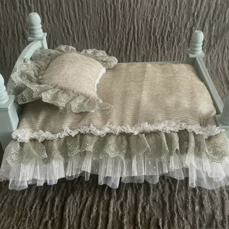 Łóżko dla noworodka rekwizyty fotograficzne materac, wypełniacz kosz na niemowlę do sesja zdjęciowa rekwizytu